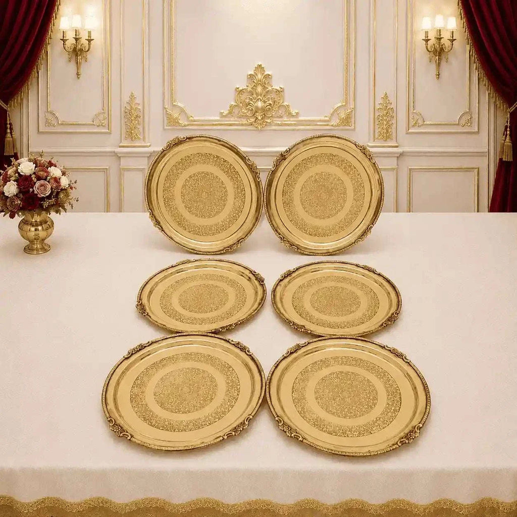 Brass Luxury Dinner Serving Set Vedansh Craft
