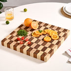 Checkered Wooden Thick Chopping Board Nestasia
