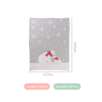 Mumma And Baby Polar Bears Cotton Throw Blanket Nestasia