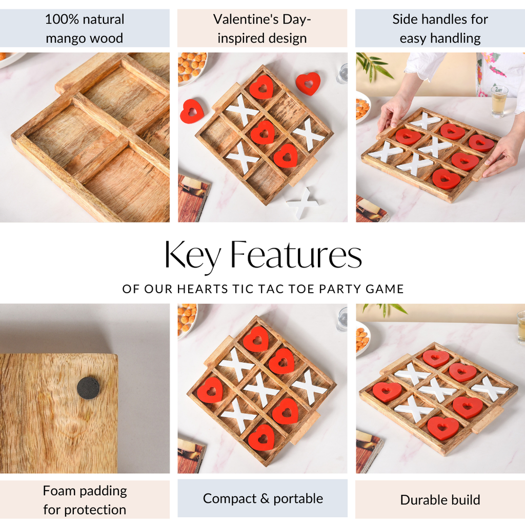 Hearts Tic Tac Toe Party Game Nestasia