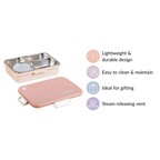 Lunch Box With 4 Compartments Pink 900ml Nestasia