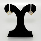Tiled Pearl Square Studs Nestasia