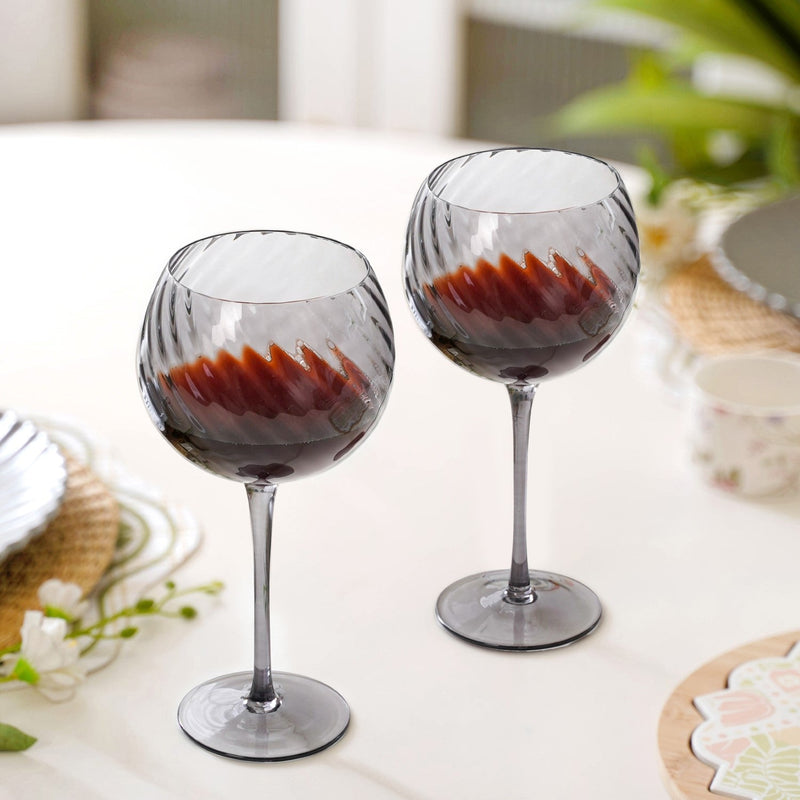 Tinted Balloon Wine Glass Goblet Set Of 2 580ml Nestasia