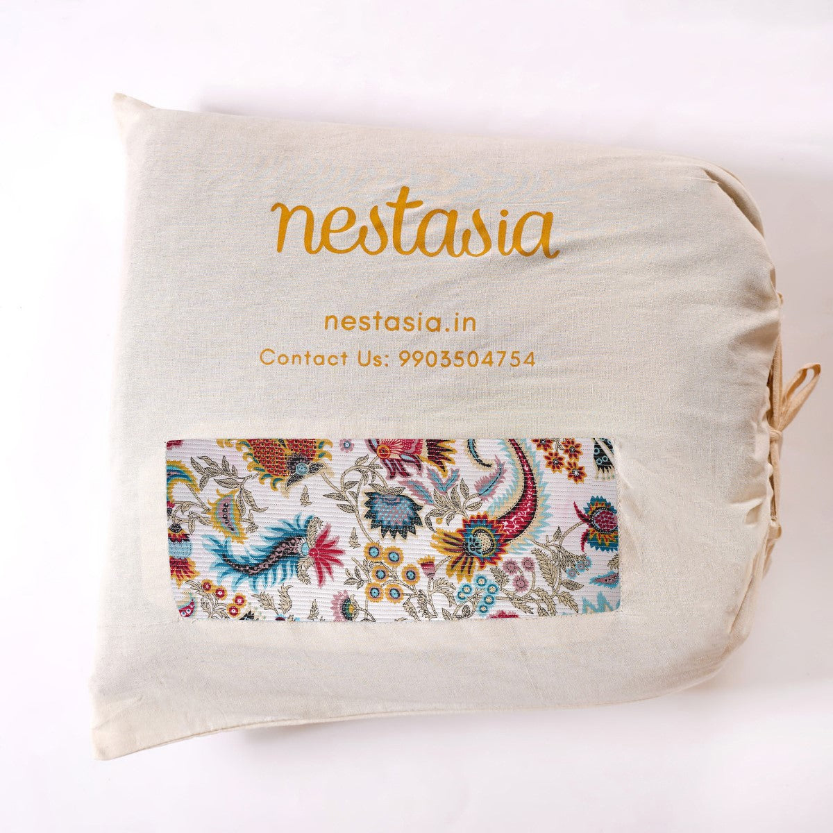Ethnic Bloom Quilted Cotton Bedcover 250x230cm Nestasia