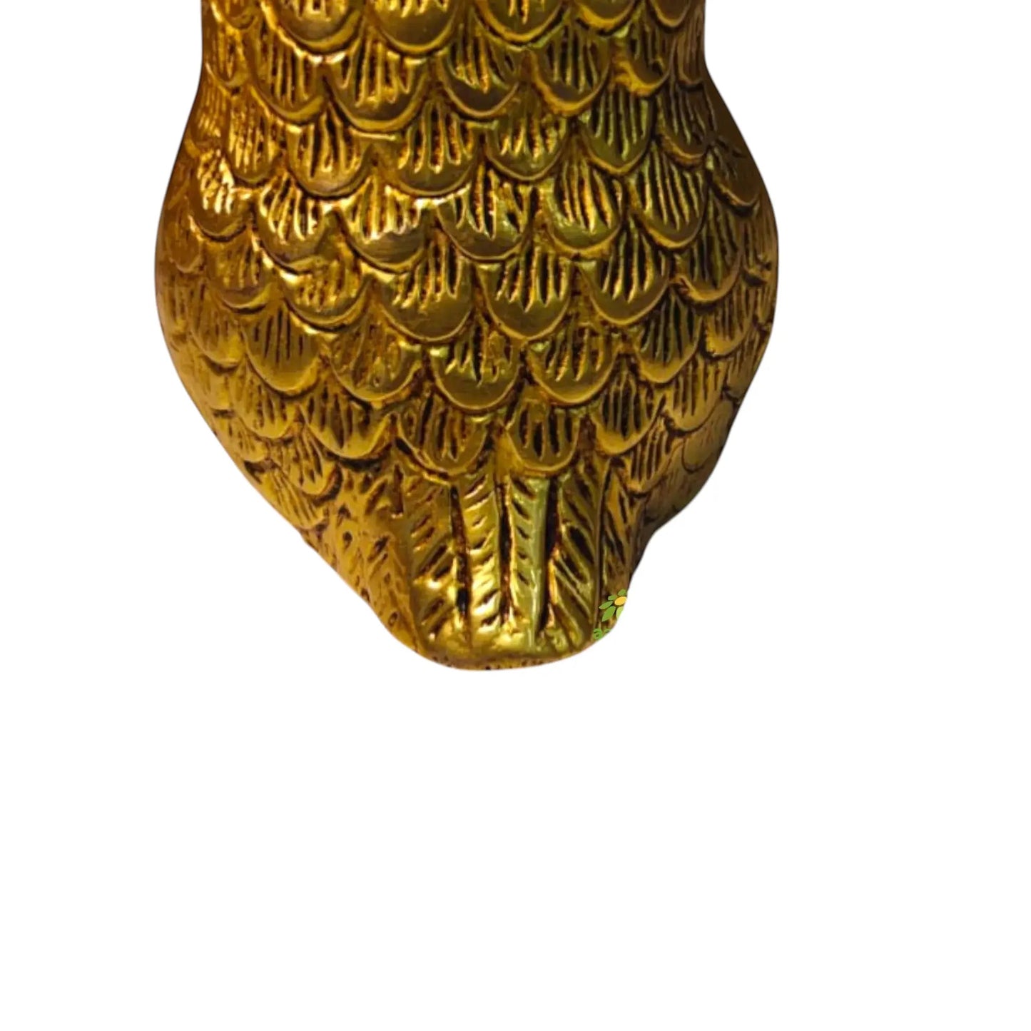 Brass Owl Showpiece Statue | Antique Style Metal Bird Decor for Home | Decorative Collectible Gift for Art & Bird Lovers (Yellow,4 Inches)