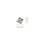 Minimalist Abstract Trapezoid Silver Studs Nestasia