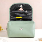 Multicompartment Travel Makeup Pouch Mint Green Nestasia