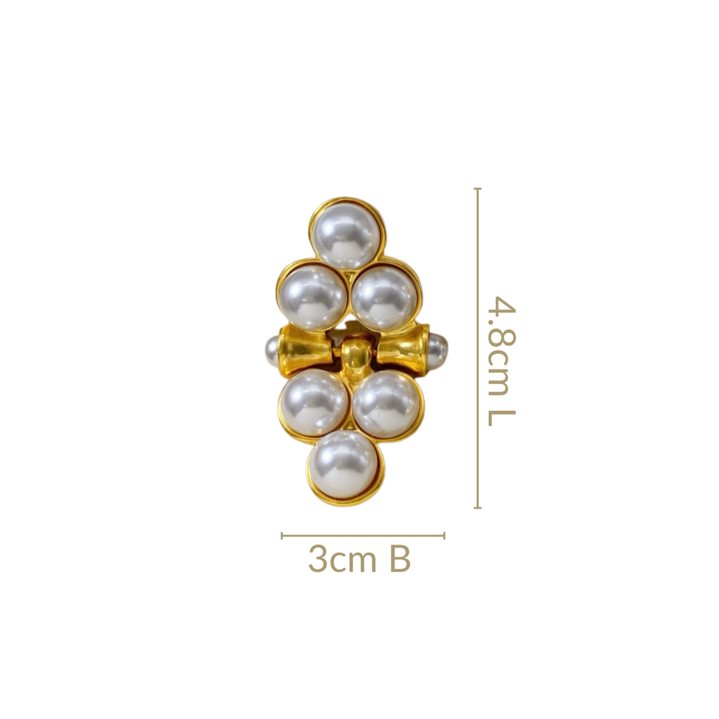 Triad Of Pearls Earrings Nestasia