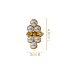 Triad Of Pearls Earrings Nestasia