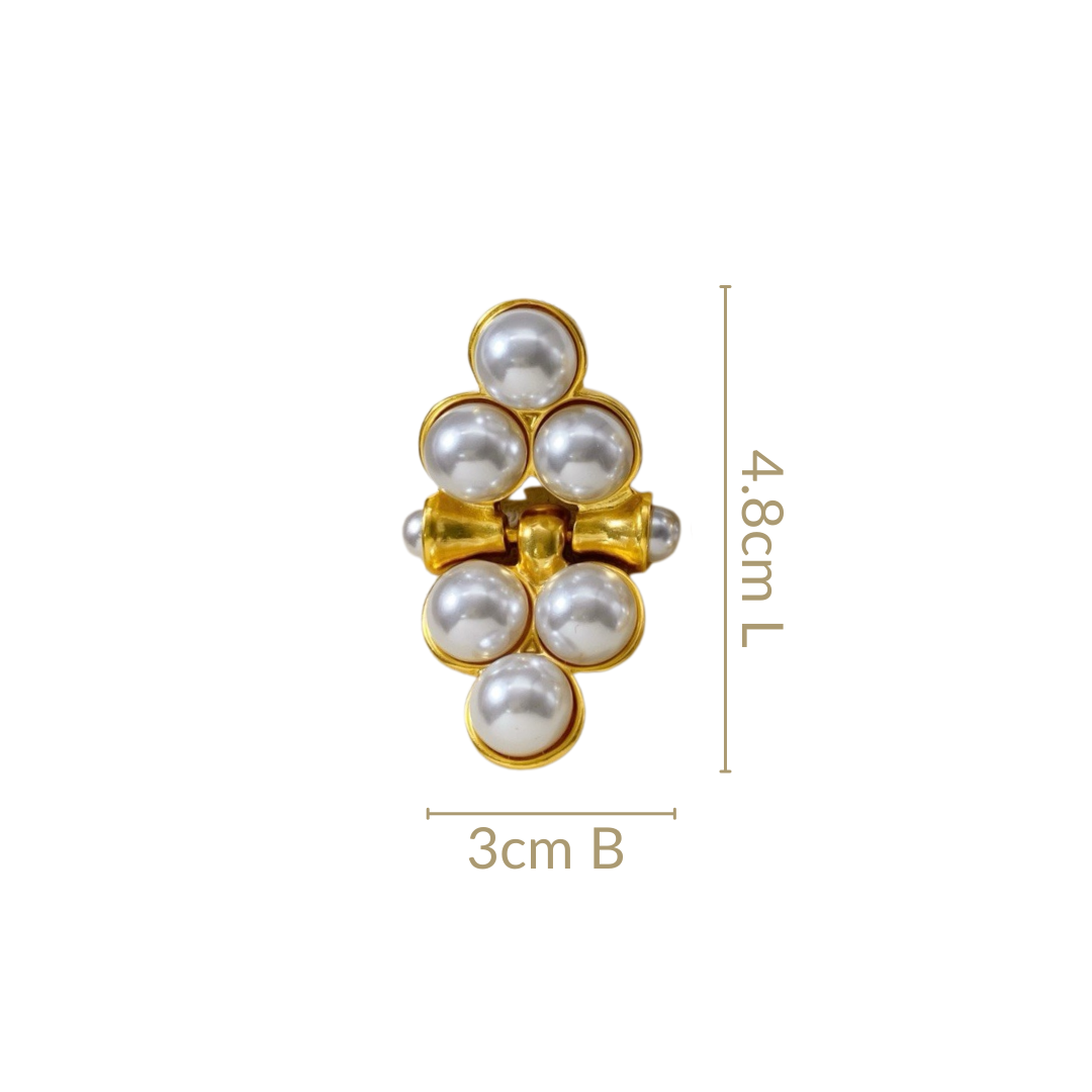 Triad Of Pearls Earrings Nestasia