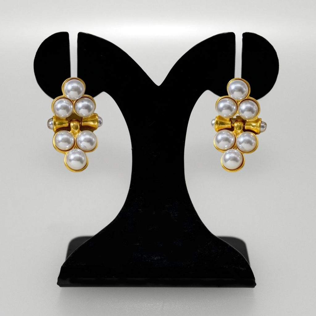 Triad Of Pearls Earrings Nestasia