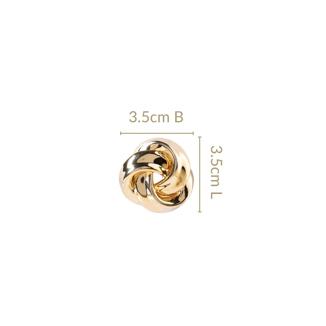 Triquetra Trinity Knot Gold Earrings Nestasia