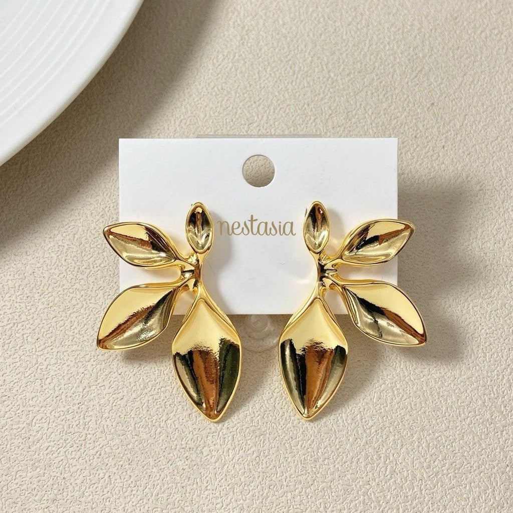 Tropical Grace Earrings Gold Nestasia