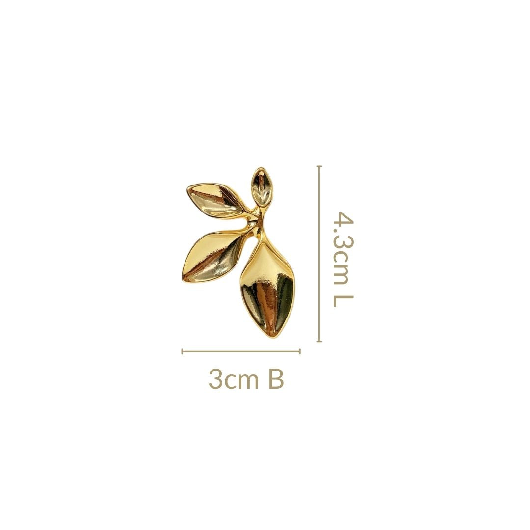 Tropical Grace Earrings Gold Nestasia
