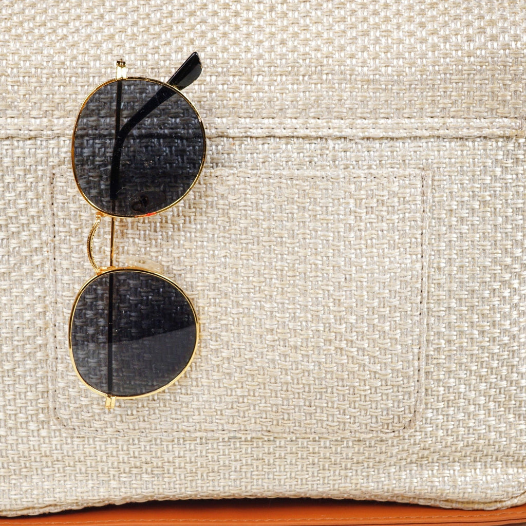 Beige And Tan Vegan Leather Shoulder Bag Nestasia