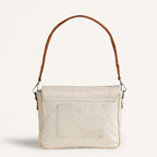 Beige And Tan Vegan Leather Shoulder Bag Nestasia
