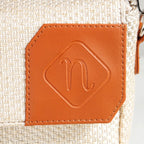 Beige And Tan Vegan Leather Shoulder Bag Nestasia