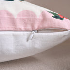 Twin Reindeers Embroidered Cotton Cushion Cover 40x40cm Nestasia