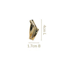 Twisted Form Drop Earrings Gold Nestasia