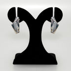 Twisted Form Drop Earrings Silver Nestasia