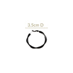 Twisted Multi Layered Black Hoop Earrings Nestasia