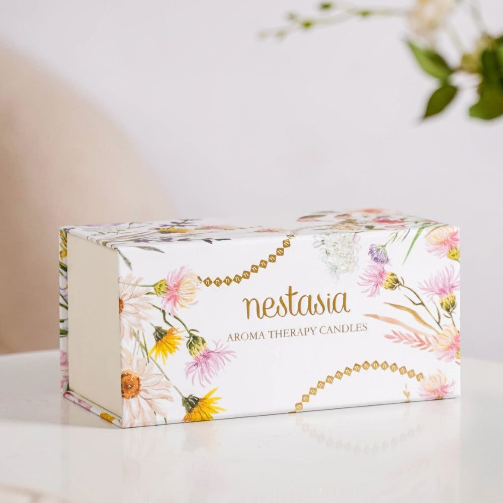 Jasmine & Lily Soy Wax Scented Candles Set Of 2 Nestasia