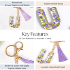 Blooming Purple Fantasy U Resin Keyring Nestasia