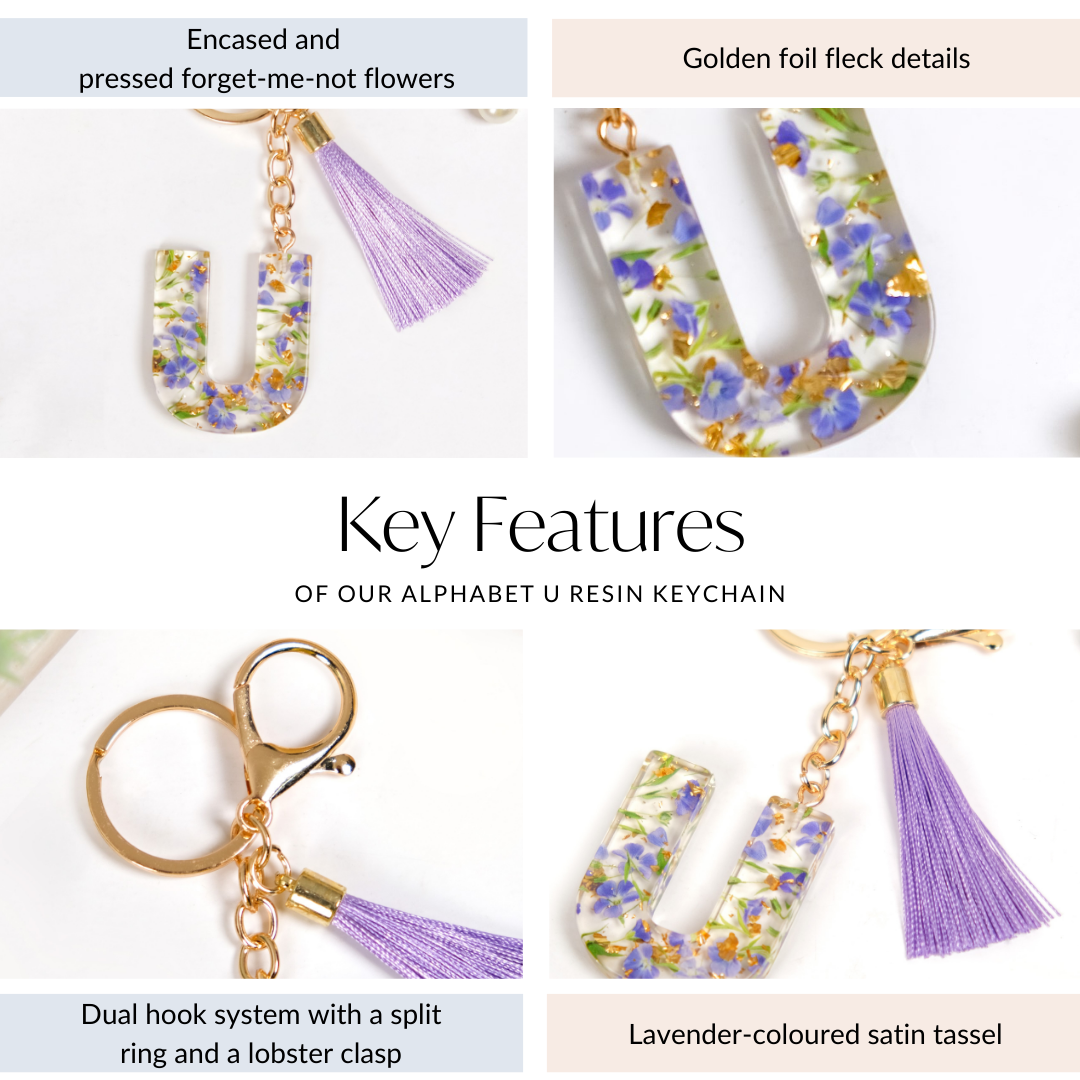Blooming Purple Fantasy U Resin Keyring Nestasia