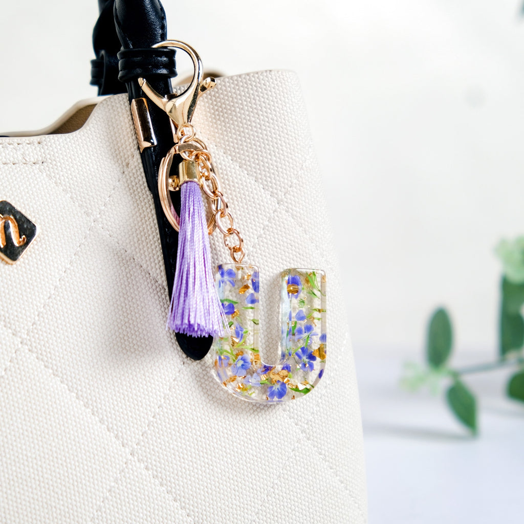 Blooming Purple Fantasy U Resin Keyring Nestasia