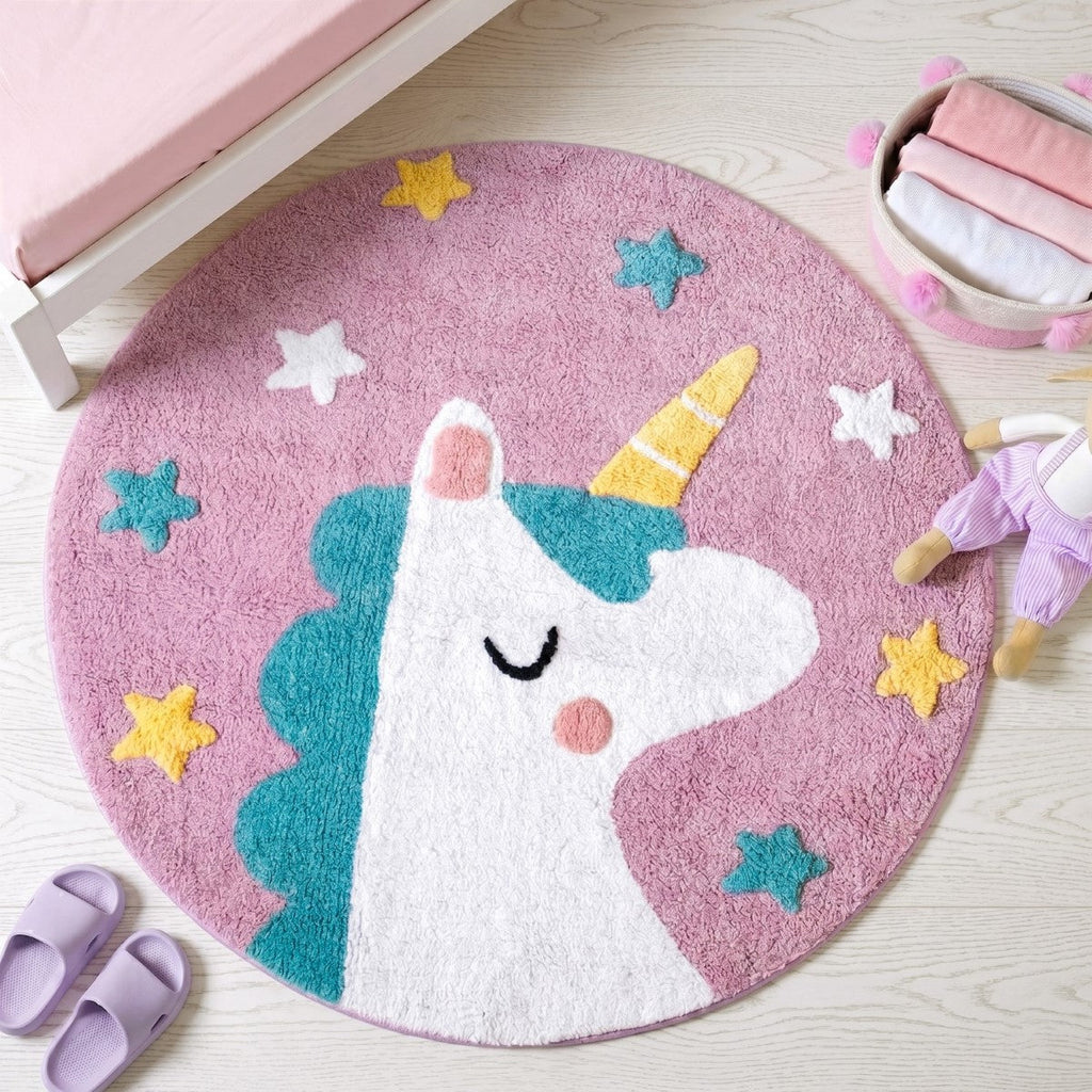 Unicorn Round Floor Mat 100cm Nestasia