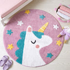 Unicorn Round Floor Mat 100cm Nestasia