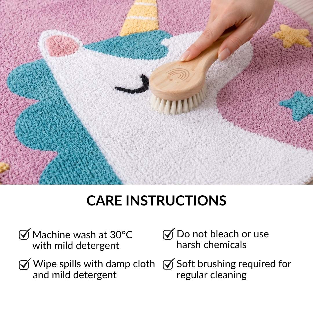 Unicorn Round Floor Mat 100cm Nestasia