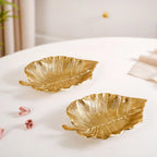 Colocasia Leaf Trinket Tray Gold Set Of 2 Nestasia