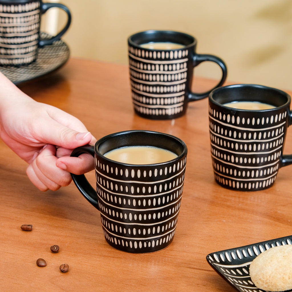 Kuro Ceramic Coffee Mug Set Of 6 275ml Nestasia