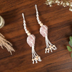 Pink Salt Macrame Wall Hanging Set Of 2 Nestasia