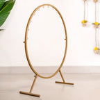 Puja Altar Circular Metal Frame With Lotus Decor 33 Inch Nestasia