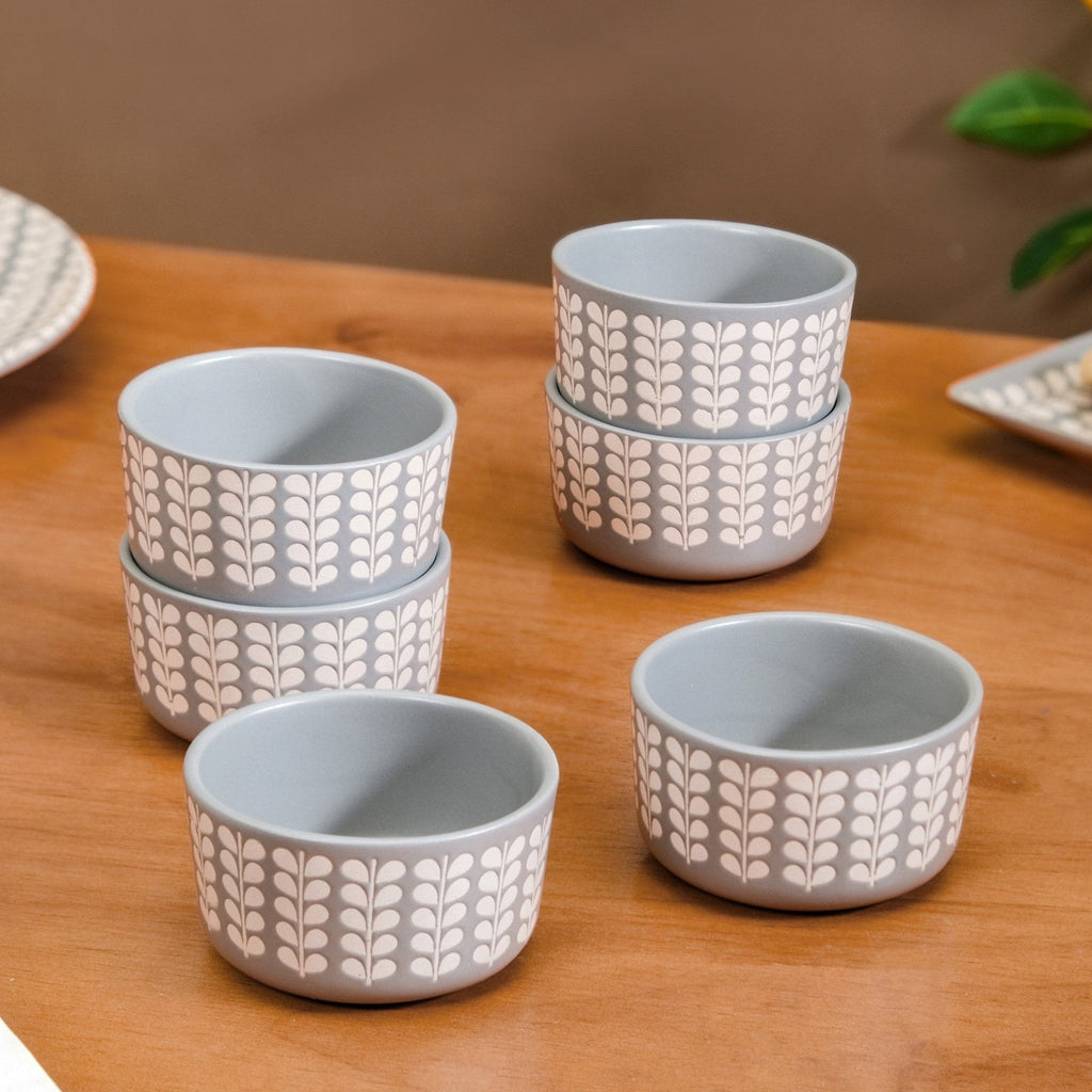 Robinia Ceramic Small Bowl Set of 6 200ml Nestasia