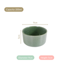 Sera Set Of 6 Round Ceramic Small Bowl Sage Green 200ml Nestasia