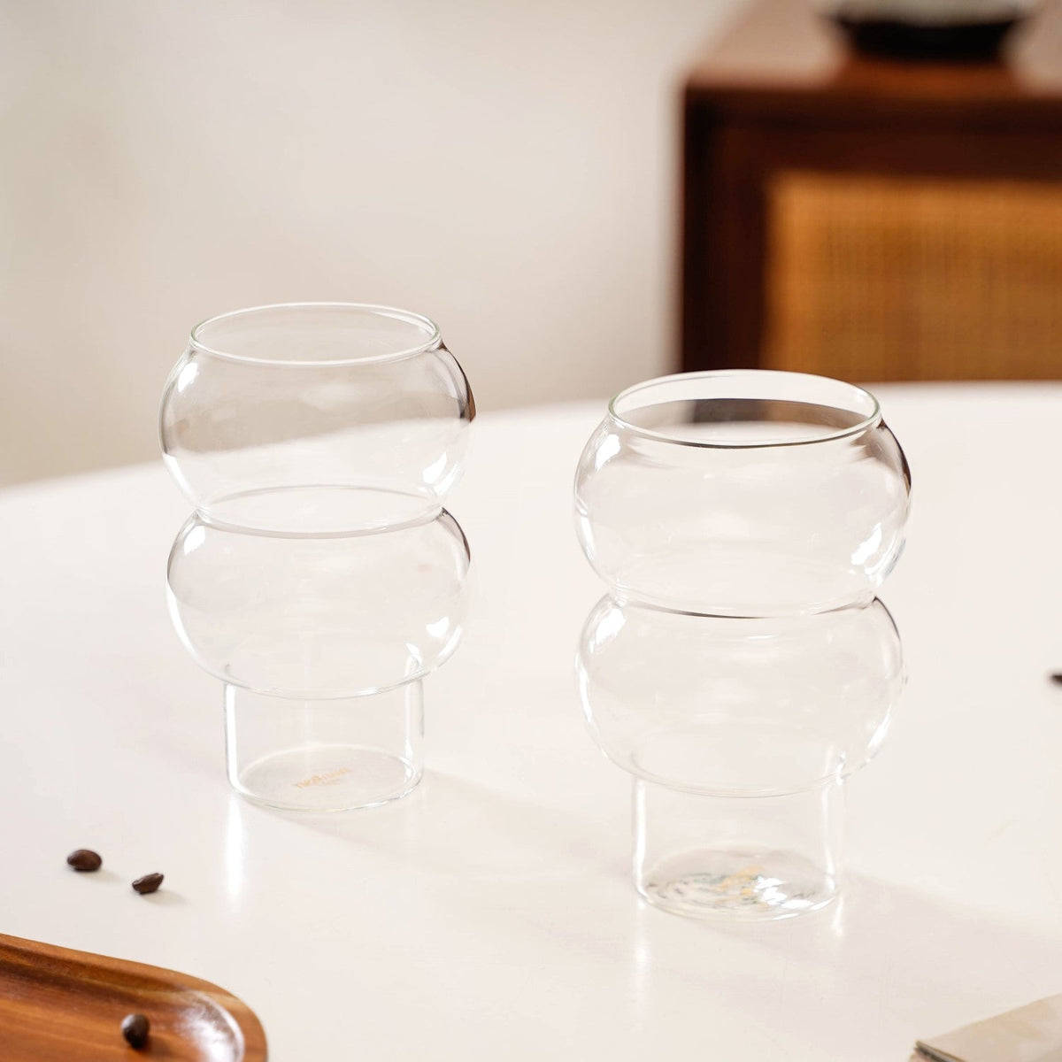 Viral Bubble Glass Tumbler Set Of 2 550ml Nestasia