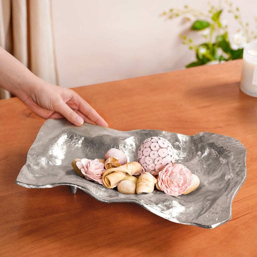 Silver Abstract Decorative Tray