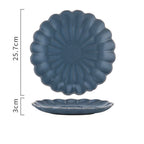 Ocean Ceramic Dinner Plate Blue 10 Inch Nestasia