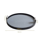 Urban Weave Multipurpose Round Tray Grey Nestasia