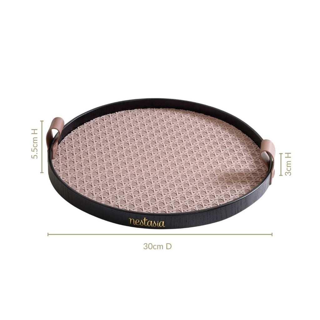 Urban Weave Multipurpose Round Tray Taupe Nestasia