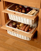 Rustic Wicker Modular Kitchen Basket for Fruits & Vegetables and Multipurpose Storage