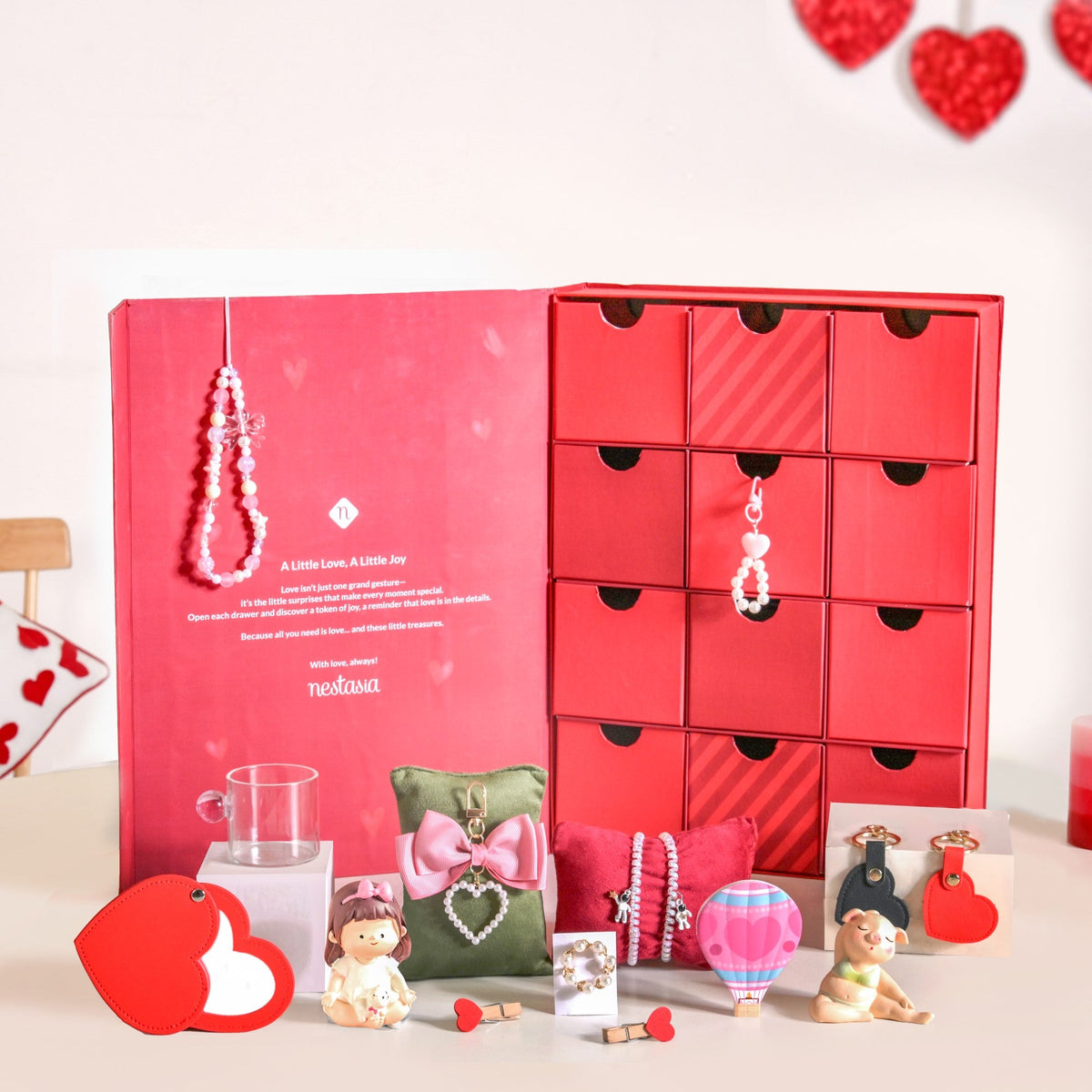 All You Need Is Love Valentine's Day Surprise Gift Box With 12 Gifts Nestasia