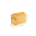 Velvet Travel Makeup Pouch Yellow Nestasia