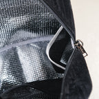 Sling Velvet Thermal Insulated Lunch Bag Black Nestasia