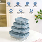 Venti Food Containers Blue Set Of 4 370ml 660ml 1000ml 1500ml Nestasia