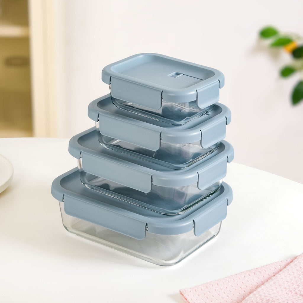 Venti Food Containers Blue Set Of 4 370ml 660ml 1000ml 1500ml Nestasia