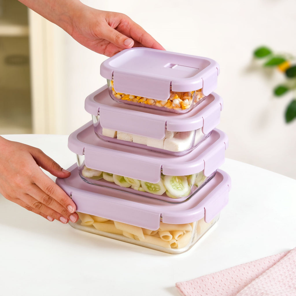Venti Food Containers Lavender Set Of 4 370ml 660ml 1000ml 1500ml Nestasia
